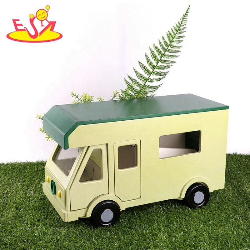 Newest creative wooden Enigineening vehicle toy set for kids W04A556