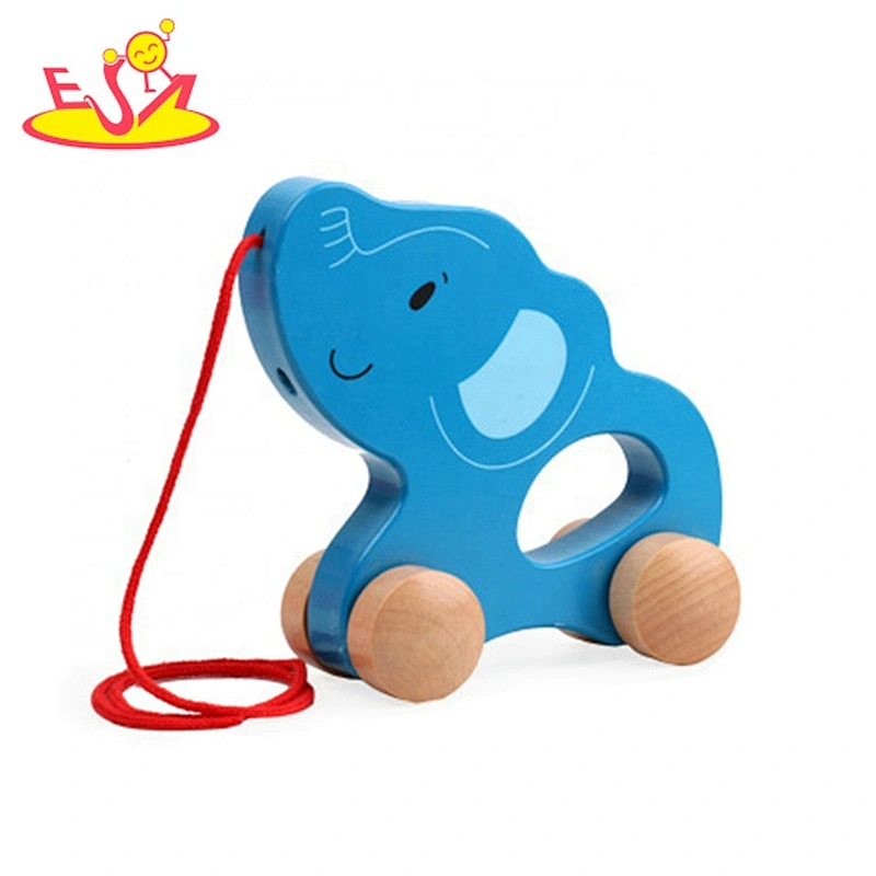 New arrival preschool wooden doggy pull toys for kids W05B216