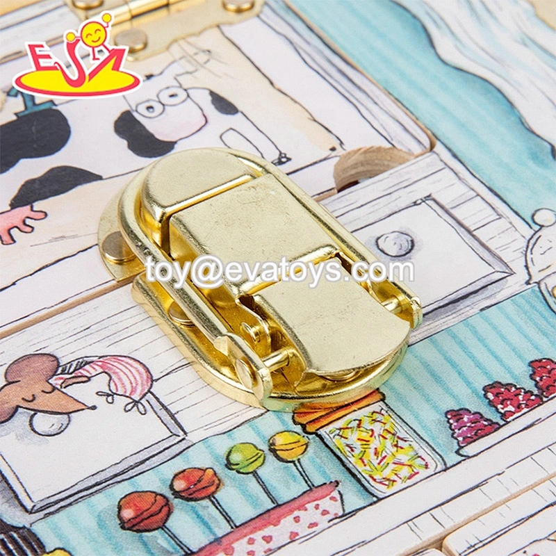 New creative shape backpack wooden educational busy board  toys for kids  W12D330