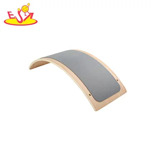 Montessori playing yoga toys wooden wobble balance board for children W01D145