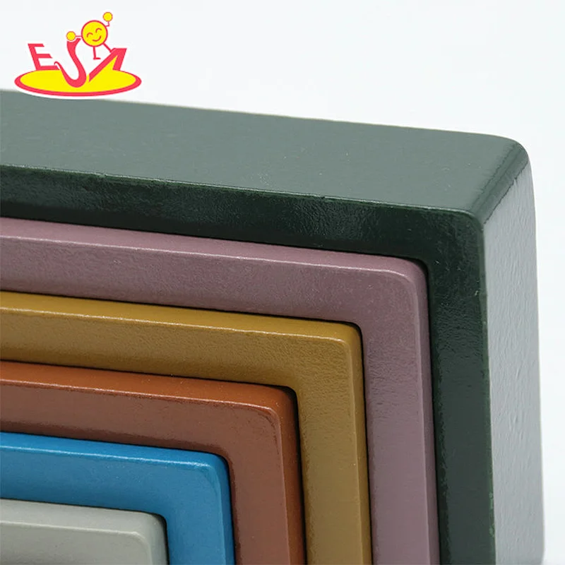 2022 New educational stacking wooden nesting blocks toys for kids W13D361