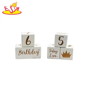 Customzie desktop decoration wooden block calendar for desk W13A267