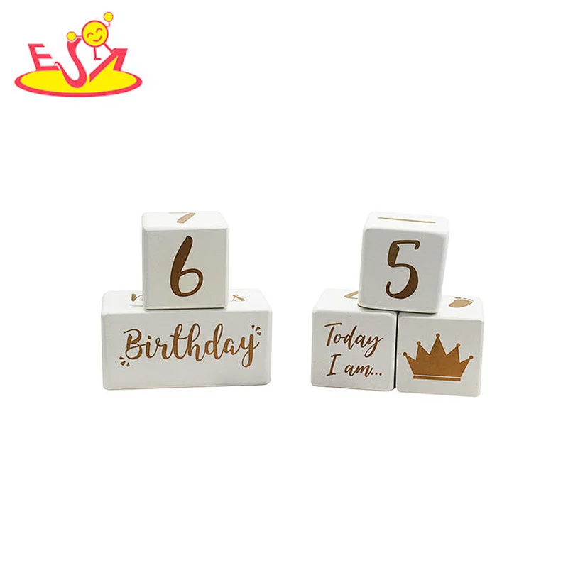 Customzie desktop decoration wooden block calendar for desk W13A267