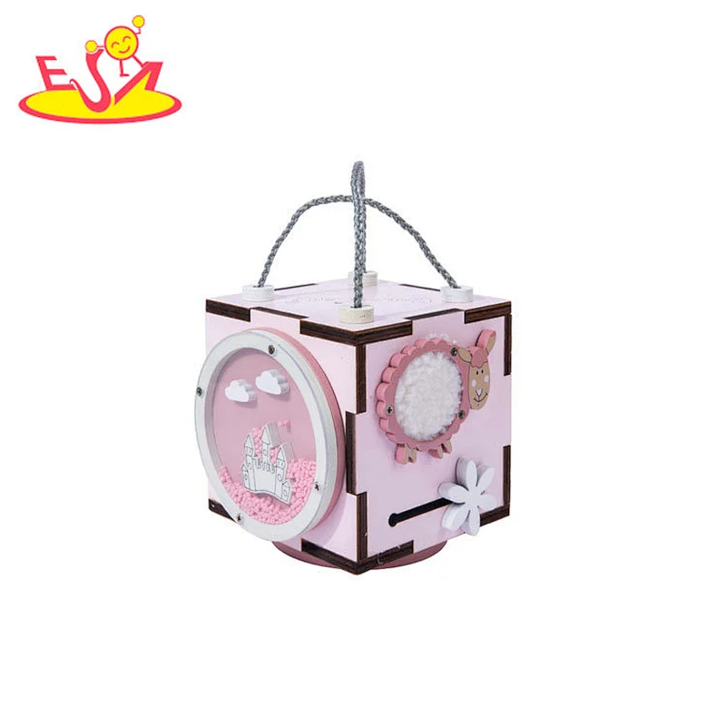 Handgemachte Montessori juguetes para los ninos Holz Kinder Baby Aktivität Würfel für Großhandel W12D382