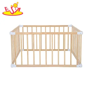 Children play yard safety wooden fence wood kids large baby playpen for wholesale W08H186