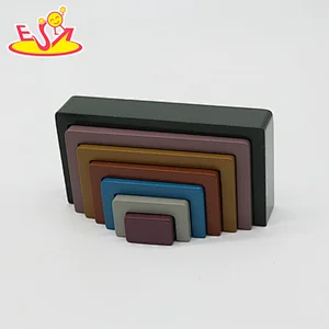 2022 New educational stacking wooden nesting blocks toys for kids W13D361