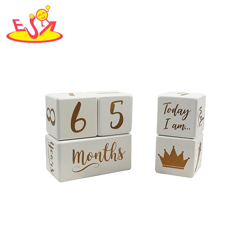 Customzie desktop decoration wooden block calendar for desk W13A267