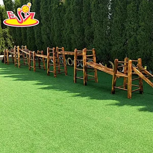2022 High quality garden playground wooden outdoor climbing frame for kids W01D148