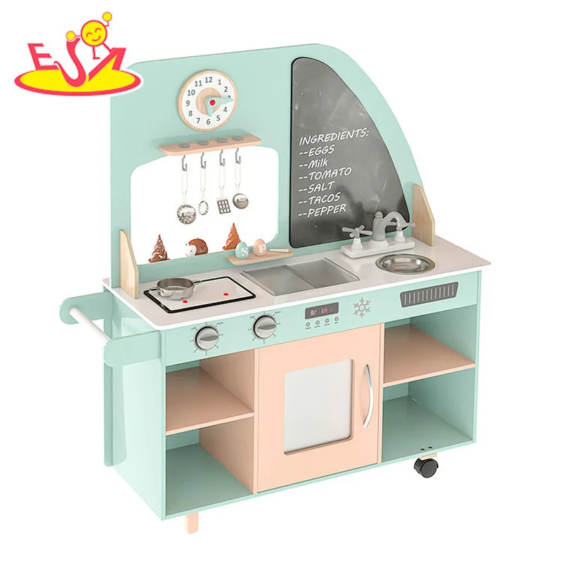 2022 Neues Design Holz Kinder 2-in-1 Markt und Küche oder Rollenspiel Eisdiele Shop Spielzeug W10C732