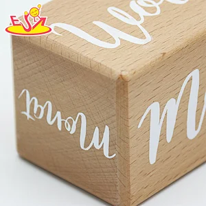 High quality perpetual wooden desk date blocks for Office, Home Decor W13A268