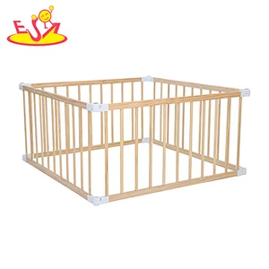 Children play yard safety wooden fence wood kids large baby playpen for wholesale W08H186