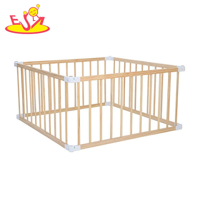 Children play yard safety wooden fence wood kids large baby playpen for wholesale W08H186