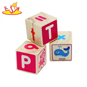 Montessori Education Learning 26 Children 's Wood letter Block w13a264