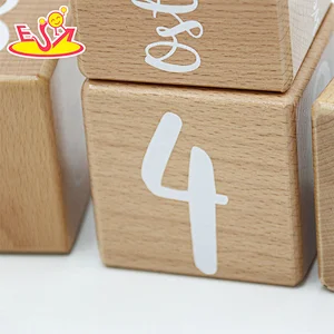 High quality perpetual wooden desk date blocks for Office, Home Decor W13A268