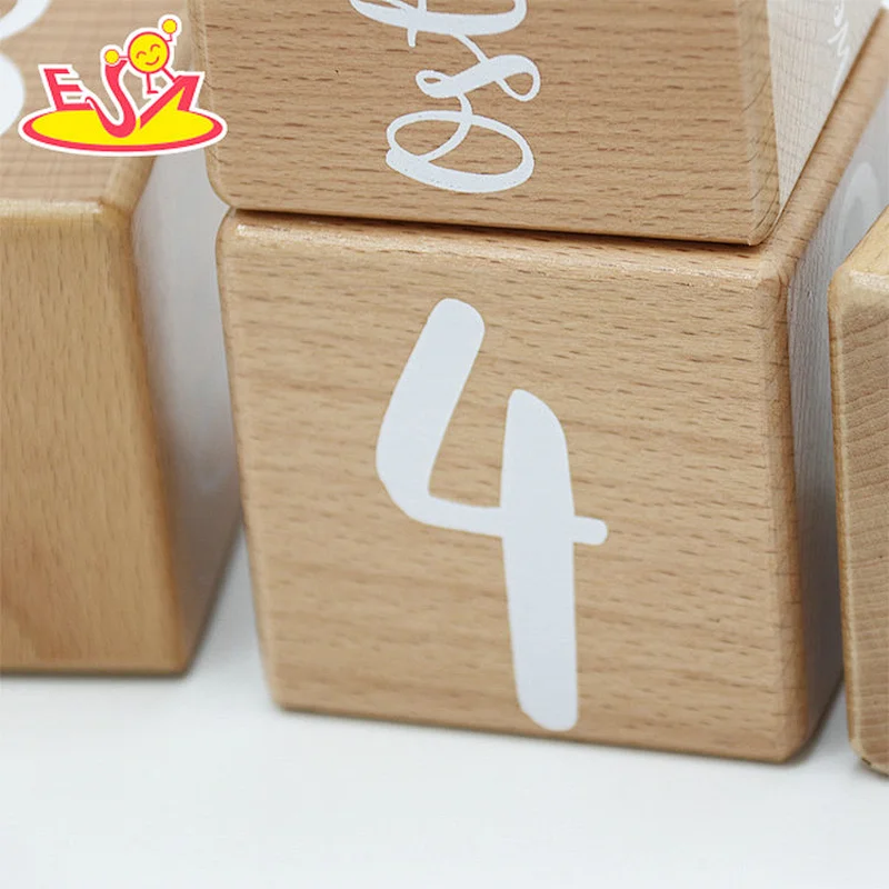 High quality perpetual wooden desk date blocks for Office, Home Decor W13A268
