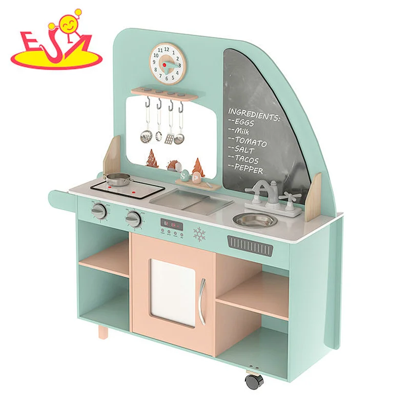 2022 Neues Design Holz Kinder 2-in-1 Markt und Küche oder Rollenspiel Eisdiele Shop Spielzeug W10C732