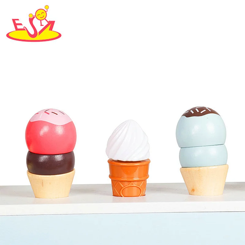 2022 Customize kids pretend play wooden ice cream playsets for sale