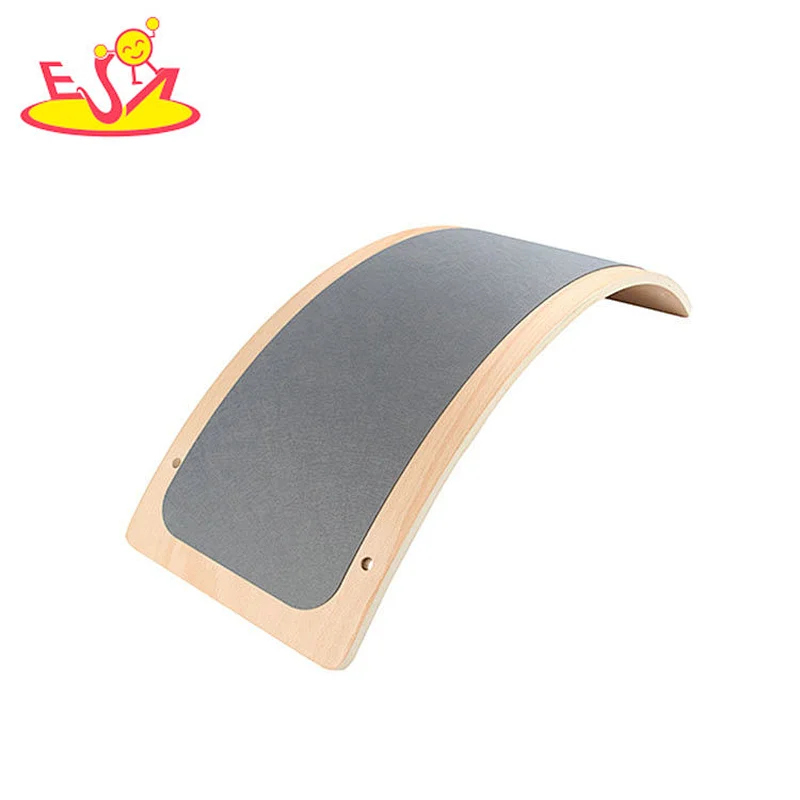 Montessori playing yoga toys wooden wobble balance board for children W01D145