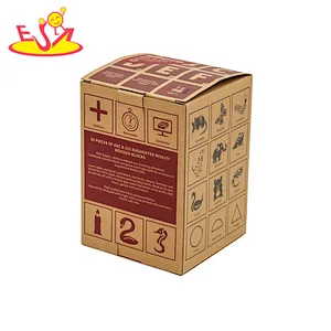 Montessori educational learning wooden abc blocks for kids W13A198