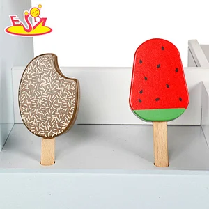 2022 New arrivals kids wooden ice cream shop toy set for pretend play W10A142