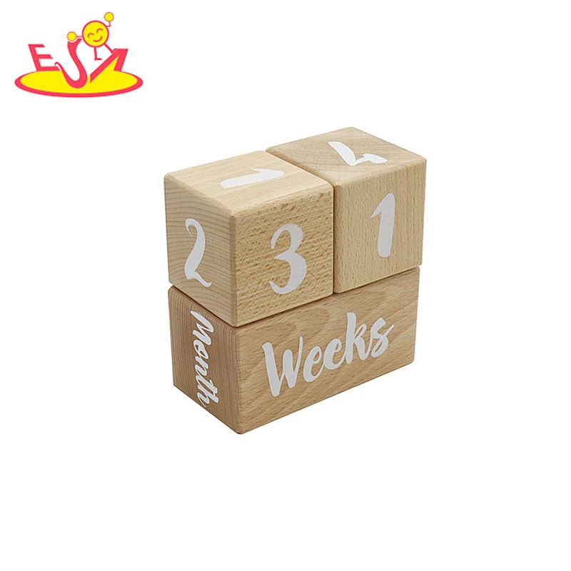 High quality perpetual wooden desk date blocks for Office, Home Decor W13A268
