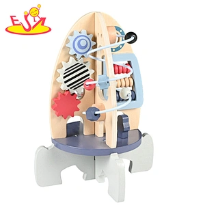 2022 Customize educational toys wooden activity rocket playset for kids W12D344