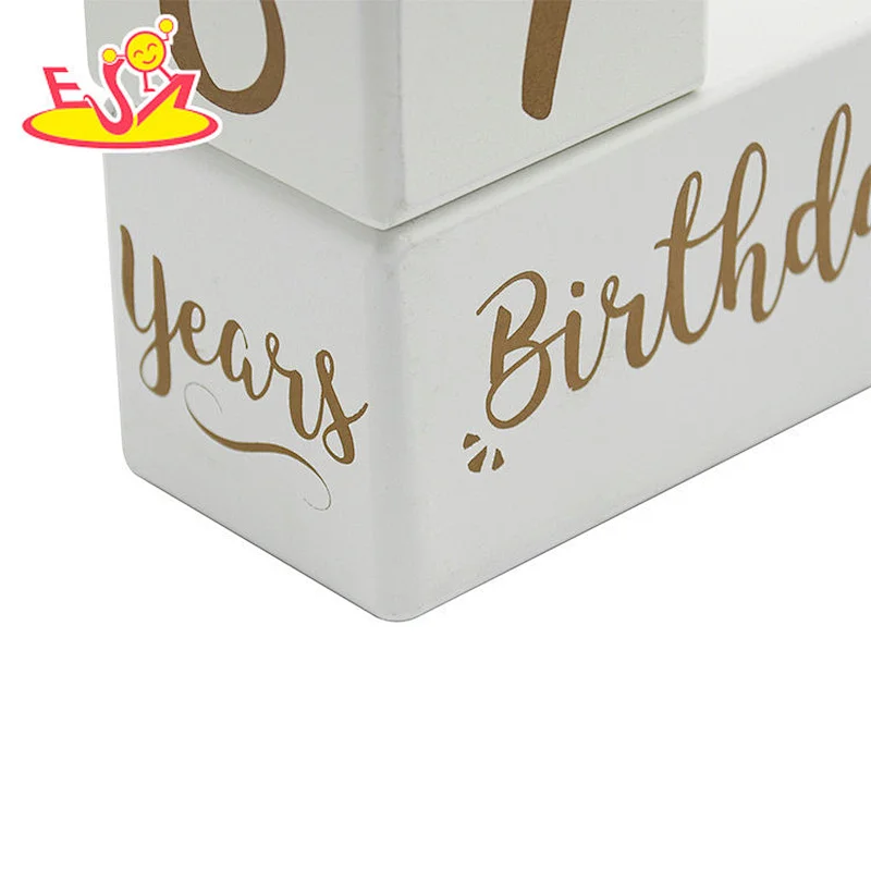 Customzie desktop decoration wooden block calendar for desk W13A267