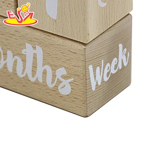 Customzie desktop decoration wooden block calendar for desk W13A267