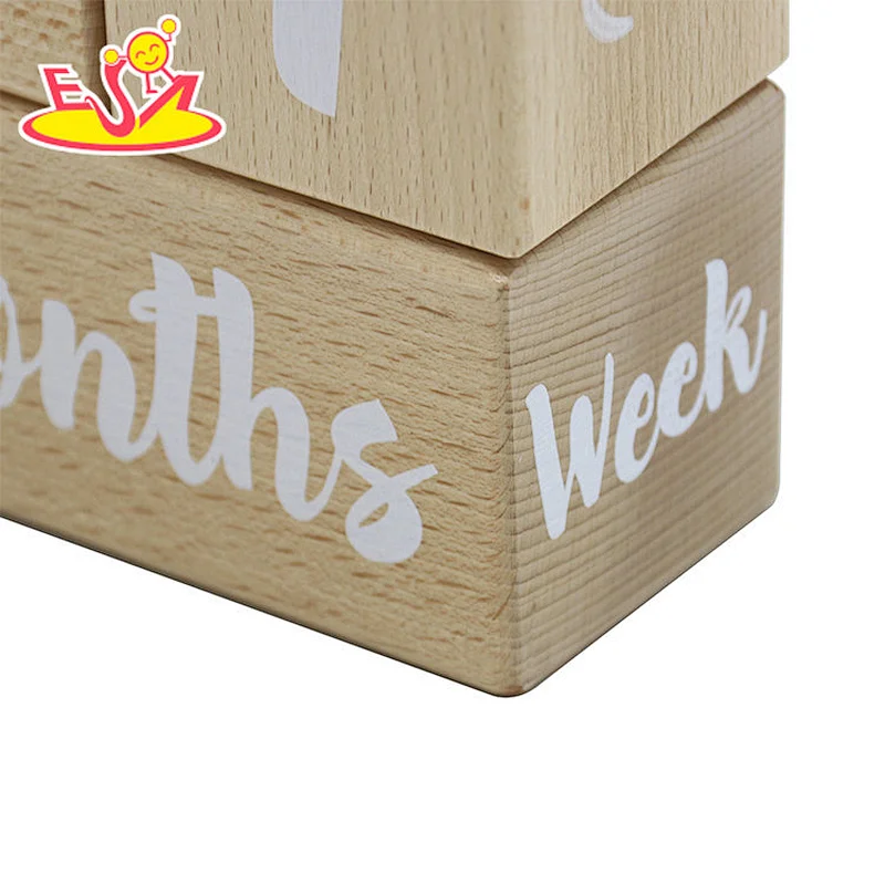 Customzie desktop decoration wooden block calendar for desk W13A267