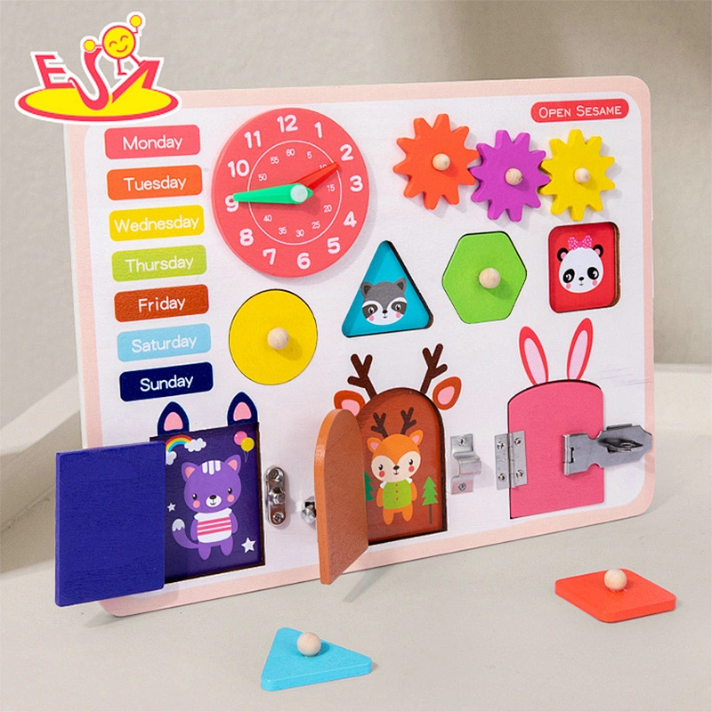 2022 Customize times learning wooden montessori activity board for children W12D341