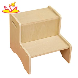 3 Heights adjustable wood kitchen helper stool for kids learning standing tower W08G341