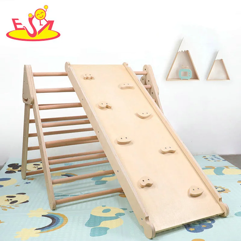 2022 Hochwertige Kinder Spielplatz Holz Outdoor Kletterspielzeug für Großhandel W01D152