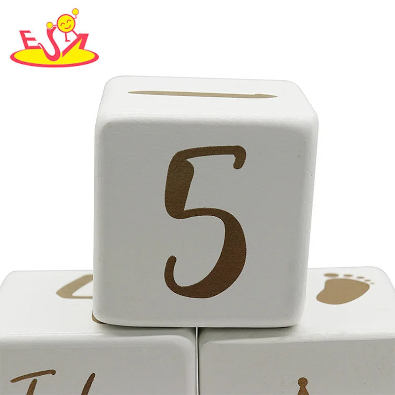 Customzie desktop decoration wooden block calendar for desk W13A267
