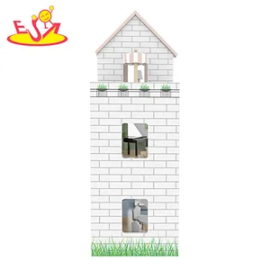 2022 Neu Angekommen Pretend Play DIY Kinder Holz Puppenhaus Spielzeug für Mädchen W06A413E