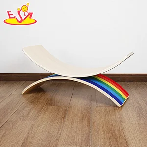 Hochwertige Lernspielzeug Holz Balancing Spielzeug Kinder Holz Wobble Balance Board W01F057