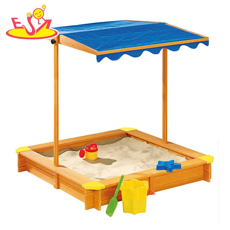 حديقة في الهواء الطلق ملعب للأطفال الخشب القبو مع المظلة w01d163