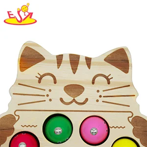 New Style Early Educational Toy Wooden Kitten Fishing Toy for Kids W01A441
