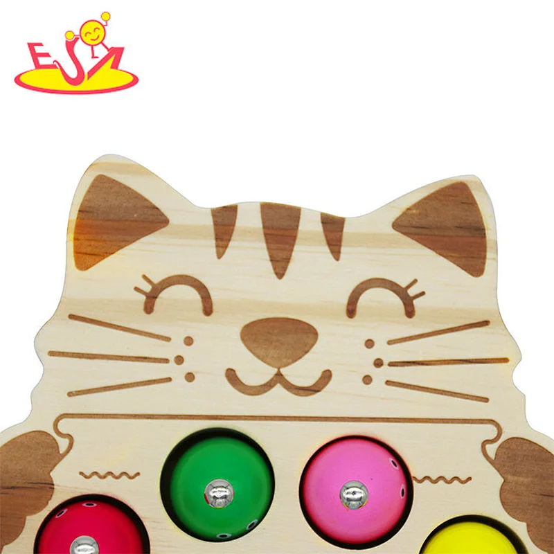 New Style Early Educational Toy Wooden Kitten Fishing Toy for Kids W01A441