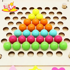 Early Educational Baby Hand Movement Training Color Wooden Beads Game Toy Fishing Game W12F129
