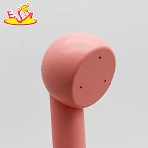 Kids Educational Toys Pretend Phone Call Toy Pink Color Wooden Telephone Set Toys W10D454B