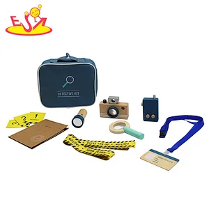 Hot sale role play toy children wooden detective suit toy W10D425