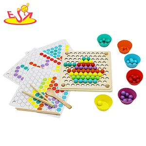 Interessantes Multifunktionales Holz Clip Perlen Spielzeug Pädagogisches Spielzeug für Kinder W12F113