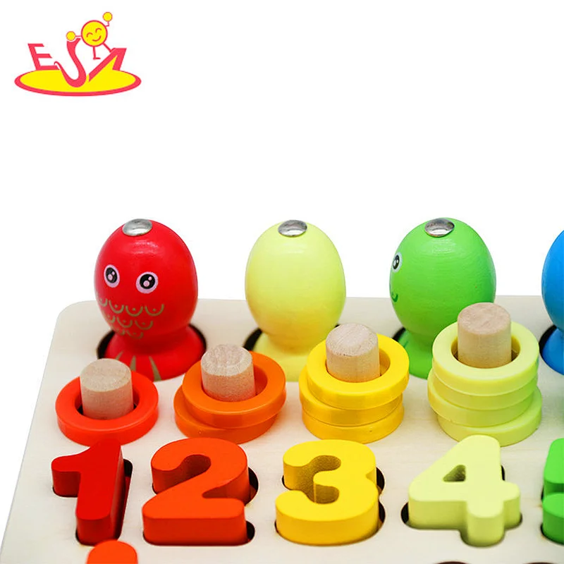 New Creative Kids 3 in 1 Colorful Wooden Learning Board Toy W12F130