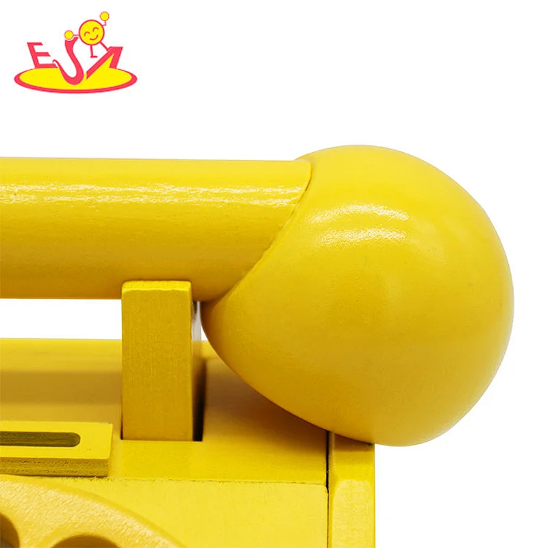 New creative role play toys yellow wooden turntable telephone toys for children W10D454