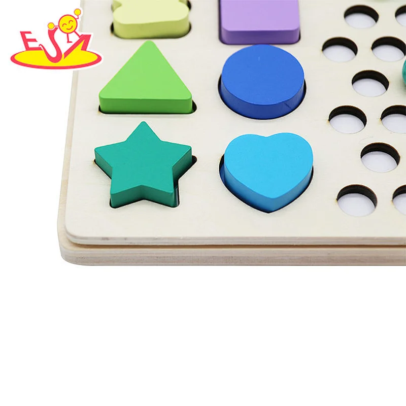 New Creative Kids 3 in 1 Colorful Wooden Learning Board Toy W12F130