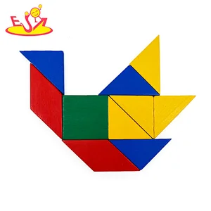 New creative kids building block wooden triangle puzzle toys W14A239