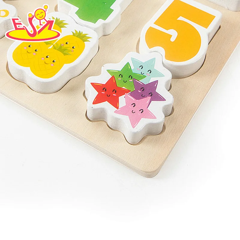 New Design Digital Cognition Alphabet Puzzle Board Wooden Matching Blocks W14A343