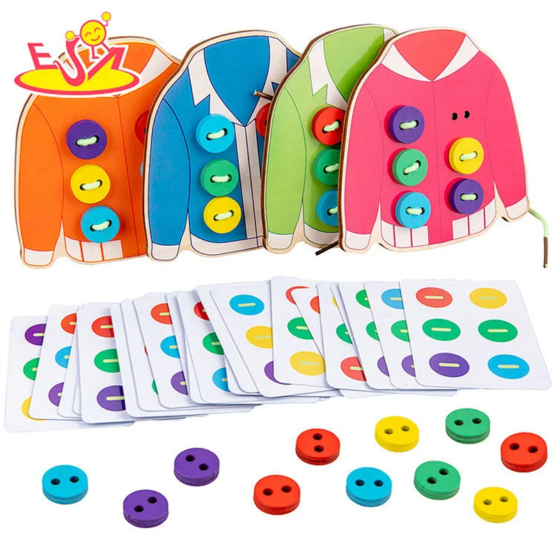 Lernspielzeug zum Stricken, Nähen, Knopfspiel, Hand-Auge-Koordination für Kinder W01A468