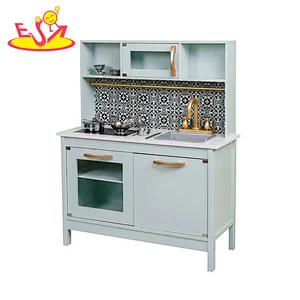 تصميم جديد معكرون لعبة مطبخ خشبية لطيفة للأطفال W10C582