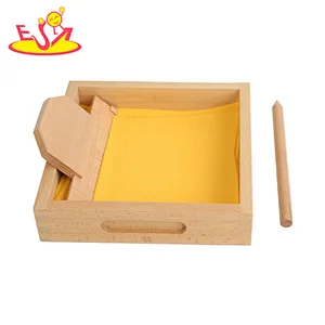 Children's early educational toys wooden sand scraping box W12E135